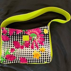 Versace Jeans Couture floral polka dot fabric bag